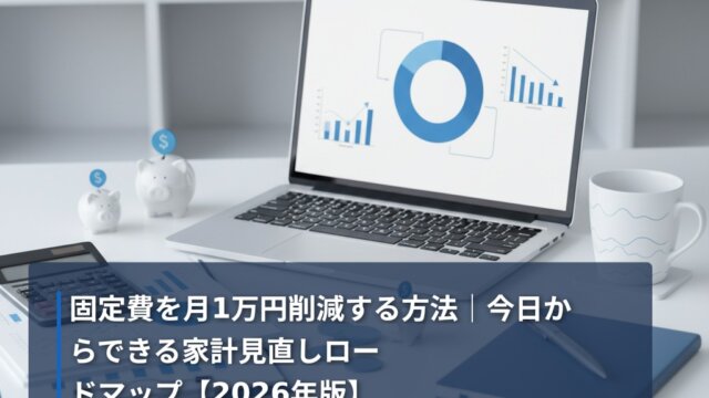 固定費を月1万円削減する方法｜今日からできる家計見直しロードマップ【2026年版】